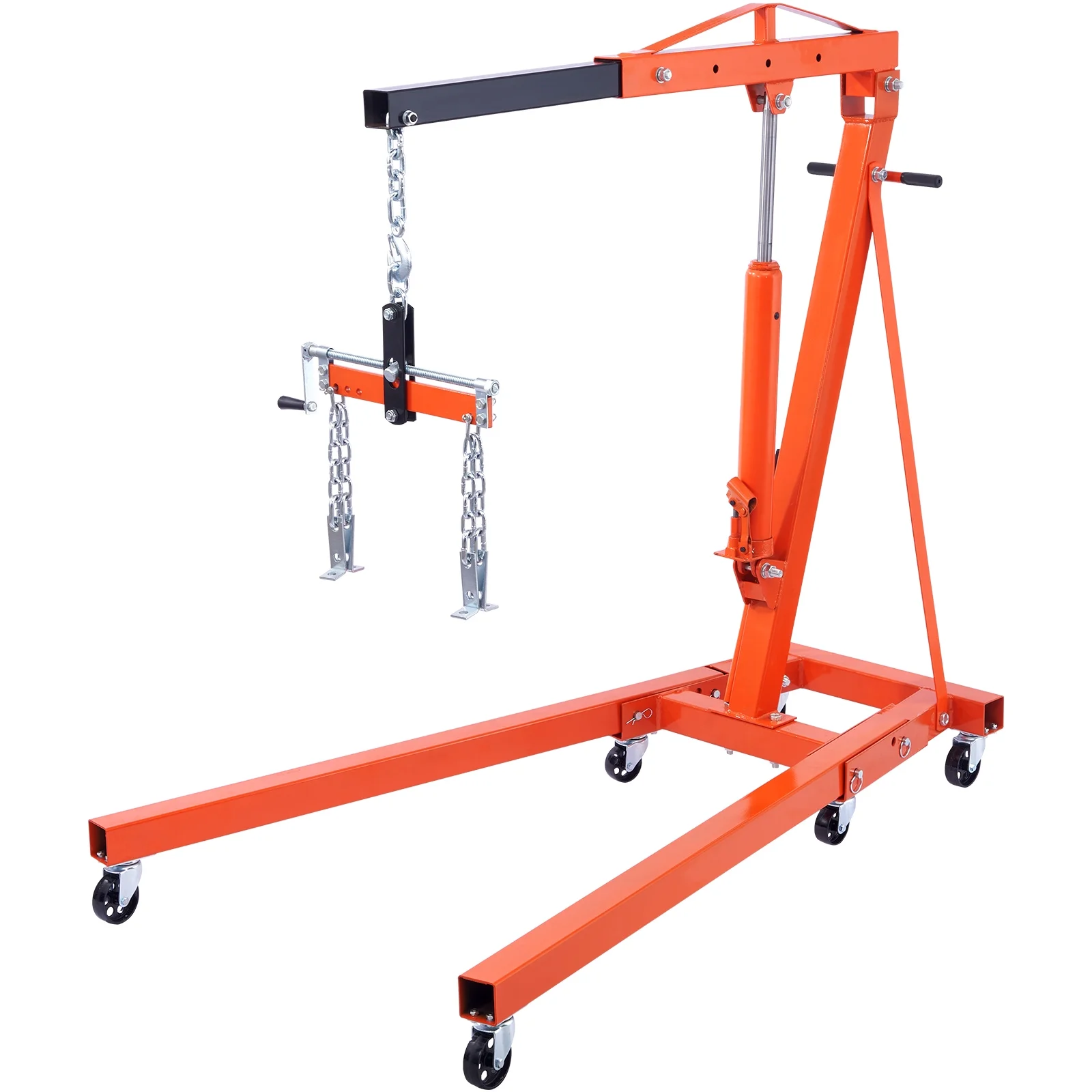 70D5489C-E5D0-9EB3-D2B6-5756F5B33E13 BENTISM 2T Folding Engine Crane Engine Hoist with Level 4400 lbs/2 ton Heavy-Duty Cherry Picker Shop Crane Oldable Engine Crane - Image 1